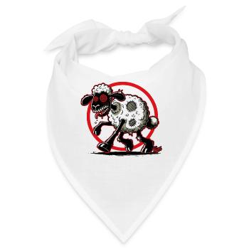 Schere das Zombie-Schaf! - Bandana - Weiß - Vorne