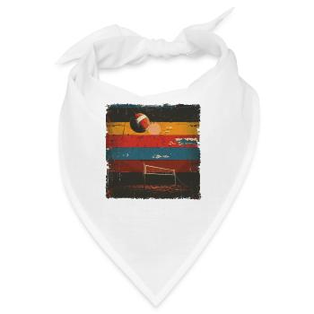 Volleyball Grafik - Bandana - Weiß - Vorne
