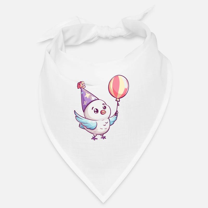 Colombe Oiseau Anniversaire Bande dessinée Mignon Bandana