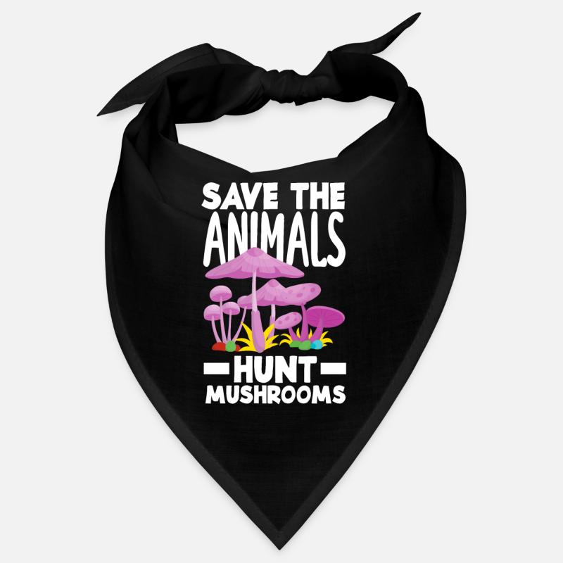 Save the Animals Pick Mushrooms Hunters Bandana