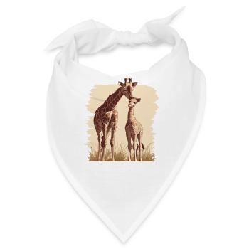 Giraffen Giraffe - Bandana - Weiß - Vorne