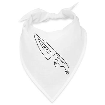 Messer - Bandana - Weiß - Vorne