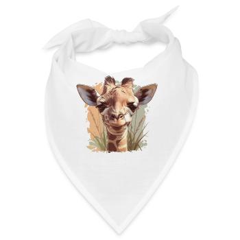 Giraffen Giraffe - Bandana - Weiß - Vorne