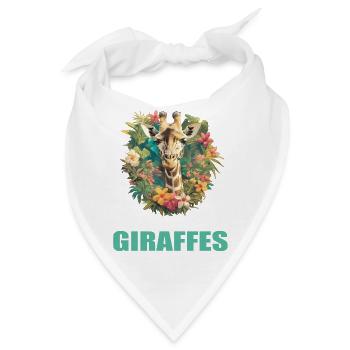 Giraffen Giraffe - Bandana - Weiß - Vorne