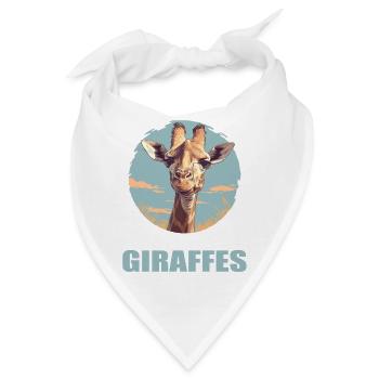 Giraffen Giraffe - Bandana - Weiß - Vorne