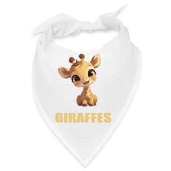 Giraffen Giraffe - Bandana - Weiß - Vorne