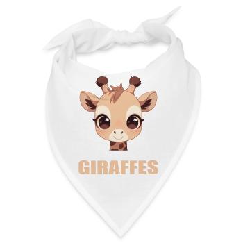Giraffen Giraffe - Bandana - Weiß - Vorne