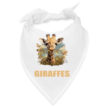 Giraffen Giraffe - Bandana - Weiß - Vorne