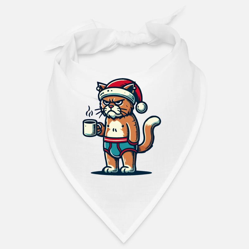 Chat Noël drôle Bandana