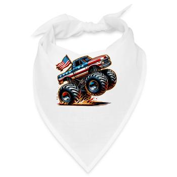 USA Monster Truck - Bandana - Weiß - Vorne