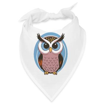NIEDLICHE Eule - Bandana - Weiß - Vorne