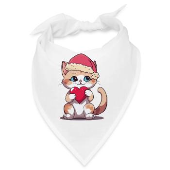 Weihnachten Haustiere Haustier Katze Katzen - Bandana - Weiß - Vorne