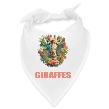 Giraffen Giraffe - Bandana - Weiß - Vorne