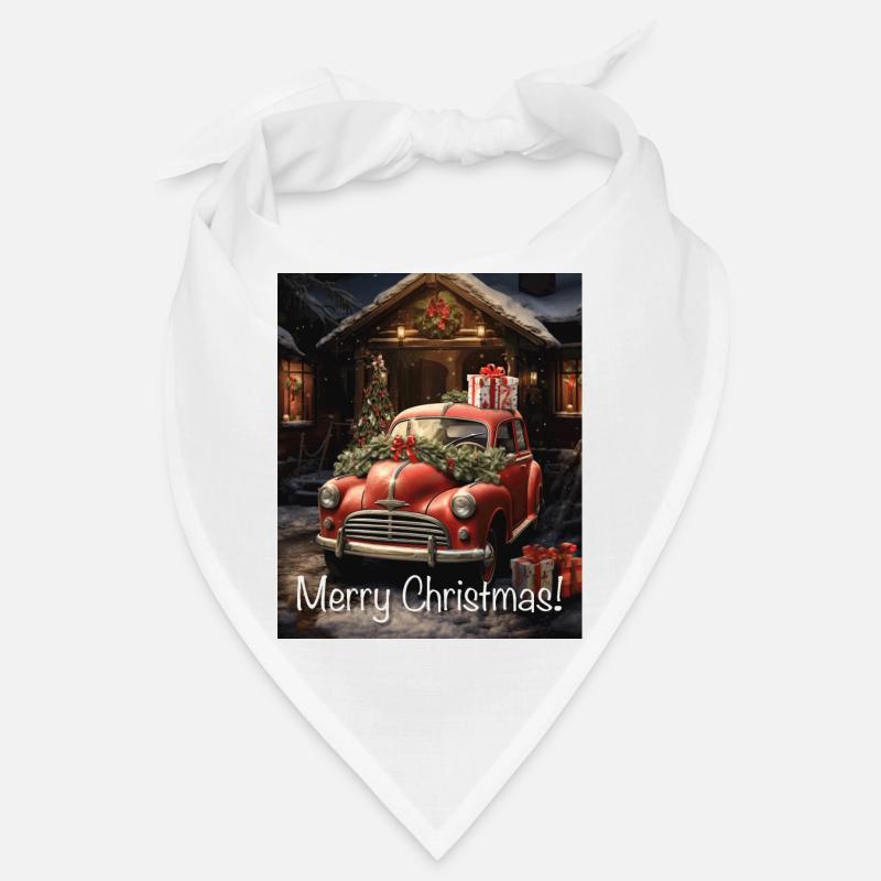 Fun Cute Retro Christmas Classic Style Motor Car Bandana