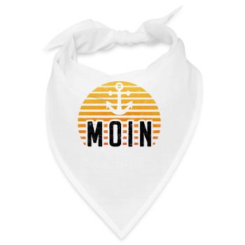 Moin Hamburg Anker Hamburger Hafen Fan Stadt HH - Bandana - Weiß - Vorne