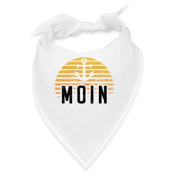 Moin Hamburg Anker Hamburger Hafen Fan Stadt HH - Bandana - Weiß - Vorne