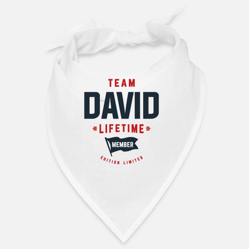 Team David Lifetime Member Funny Name David - Bandana - white