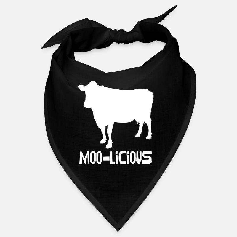 Moo-Licious Cow Silhouette Fun Bandana