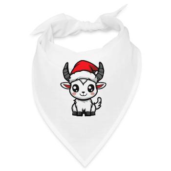 Bergziege Weihnachten - Bandana - Weiß - Vorne