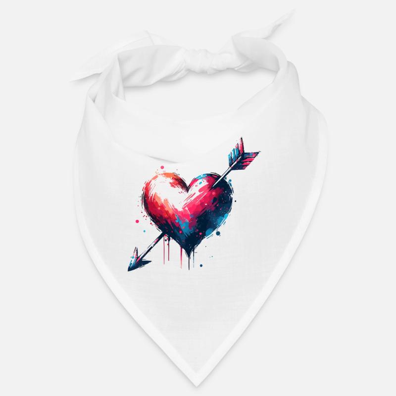 Art du cœur avec flèche avec amour Bandana