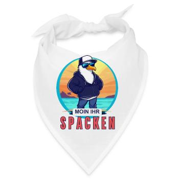 MOIN IHR SPACKEN! - Bandana - Weiß - Vorne