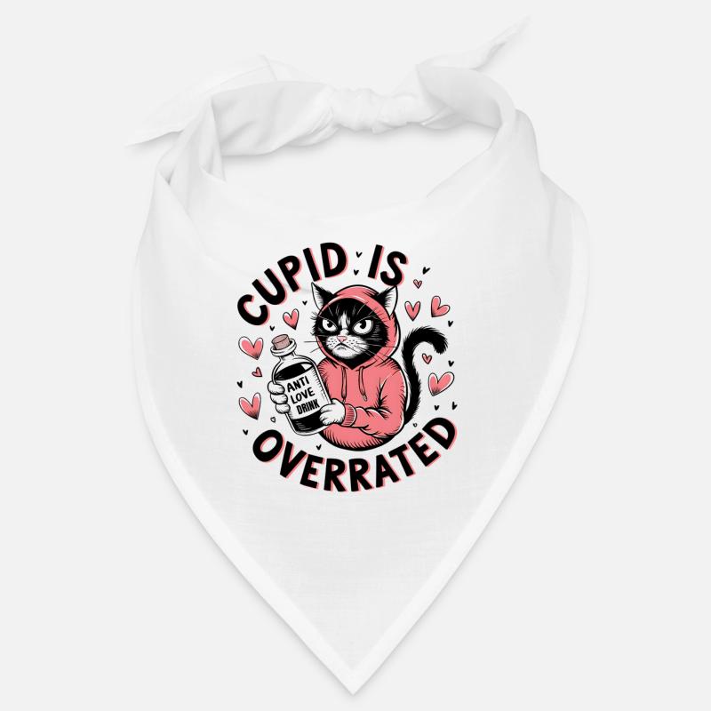 Single Valentine's Day Love Cupid Funny Saying Bandana
