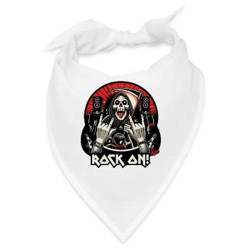 Sensenmann Rock-Musik-Konzert: Rock On! - Bandana - Weiß - Vorne