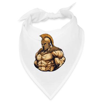Spartaner Gladiator Muskeln - Bandana - Weiß - Vorne
