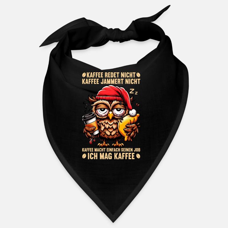 Coffee Doesn't Talk Owl Coffee Drinker Sarcasm Bandana