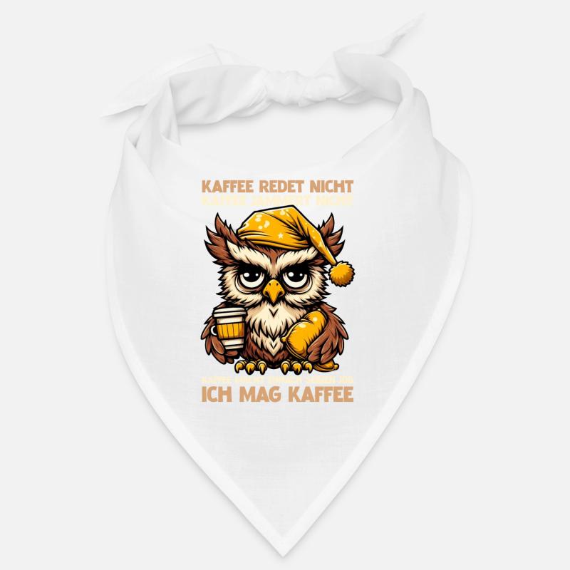 Coffee Doesn't Talk Owl Coffee Drinker Sarcasm Bandana
