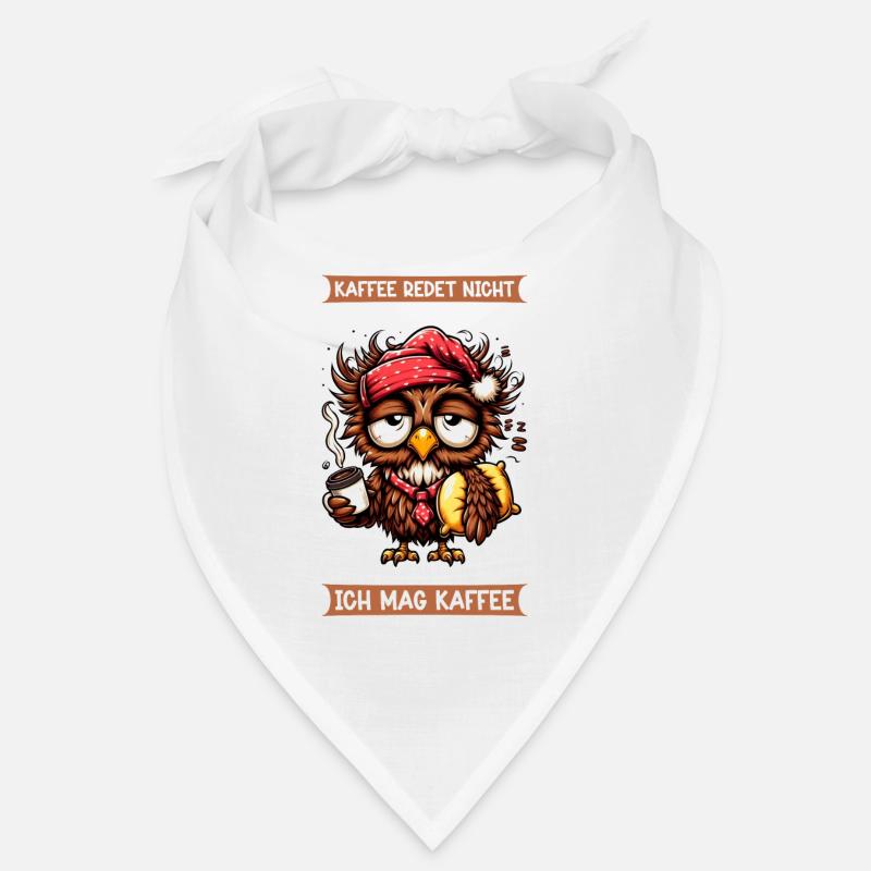 Coffee Doesn't Talk Owl Coffee Drinker Sarcasm Bandana