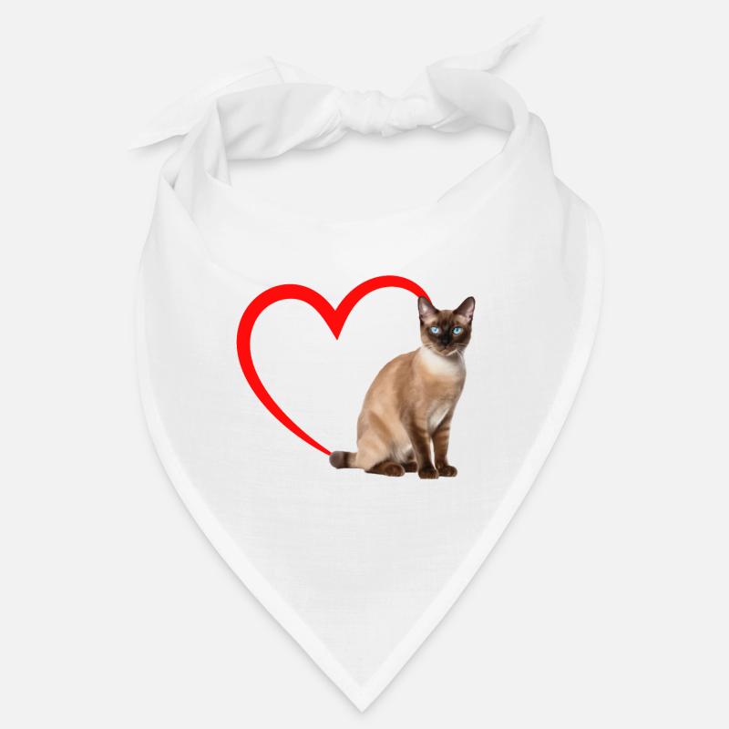 Chat tonkinois - Bandana - blanc