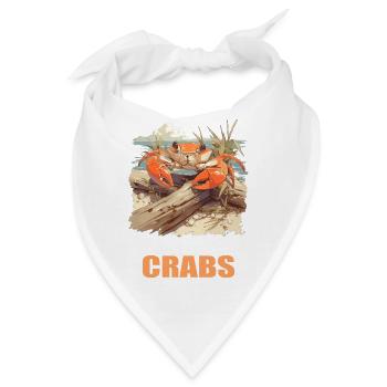 Krabbe Krabben - Bandana - Weiß - Vorne