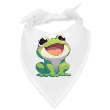 Frosch Frösche - Bandana - Weiß - Vorne
