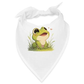 Frosch Frösche - Bandana - Weiß - Vorne