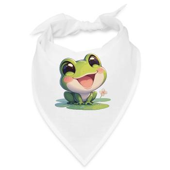 Frosch Frösche - Bandana - Weiß - Vorne