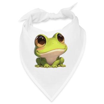Frosch Frösche - Bandana - Weiß - Vorne