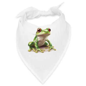 Frosch Frösche - Bandana - Weiß - Vorne