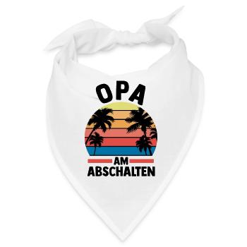 Urlaub Urlauber Großvater Opa - Bandana - Weiß - Vorne