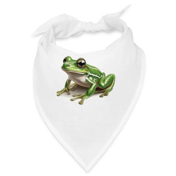 Frosch Frösche - Bandana - Weiß - Vorne