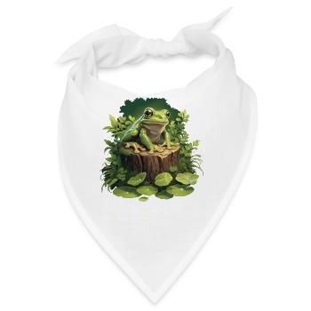 Frosch Frösche - Bandana - Weiß - Vorne