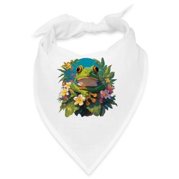 Frosch Frösche - Bandana - Weiß - Vorne