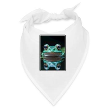 Frosch Frösche - Bandana - Weiß - Vorne