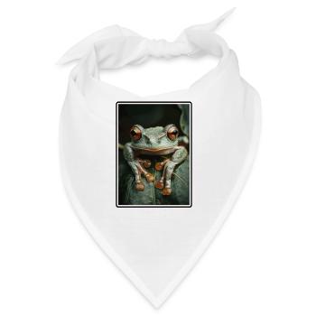 Frosch Frösche - Bandana - Weiß - Vorne