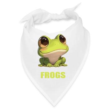Frosch Frösche - Bandana - Weiß - Vorne