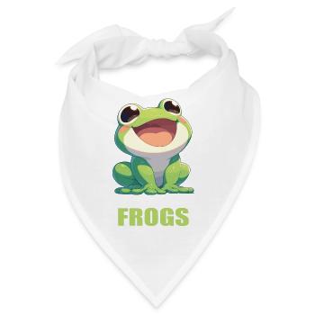 Frosch Frösche - Bandana - Weiß - Vorne
