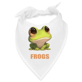 Frosch Frösche - Bandana - Weiß - Vorne