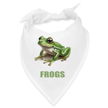 Frosch Frösche - Bandana - Weiß - Vorne