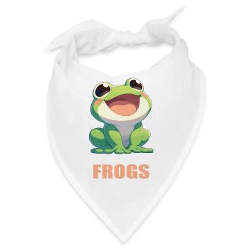 Frosch Frösche - Bandana - Weiß - Vorne