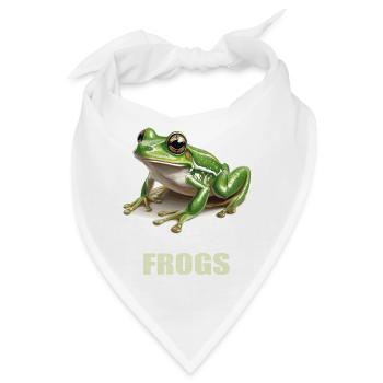 Frosch Frösche - Bandana - Weiß - Vorne